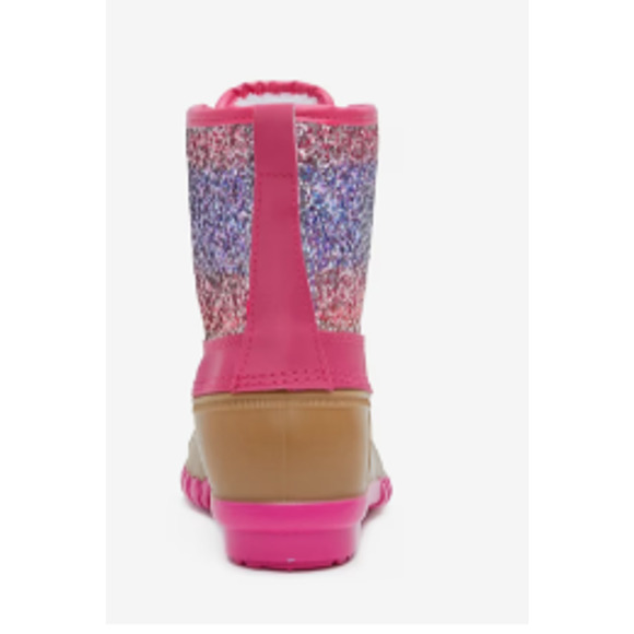Big Girls  Ombre Glitter Duck Boot Size 2 NWT - Picture 3 of 7